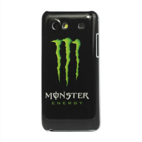 Твърд предпазен гръб за Samsung Galaxy S Advance I9070 черен Monster